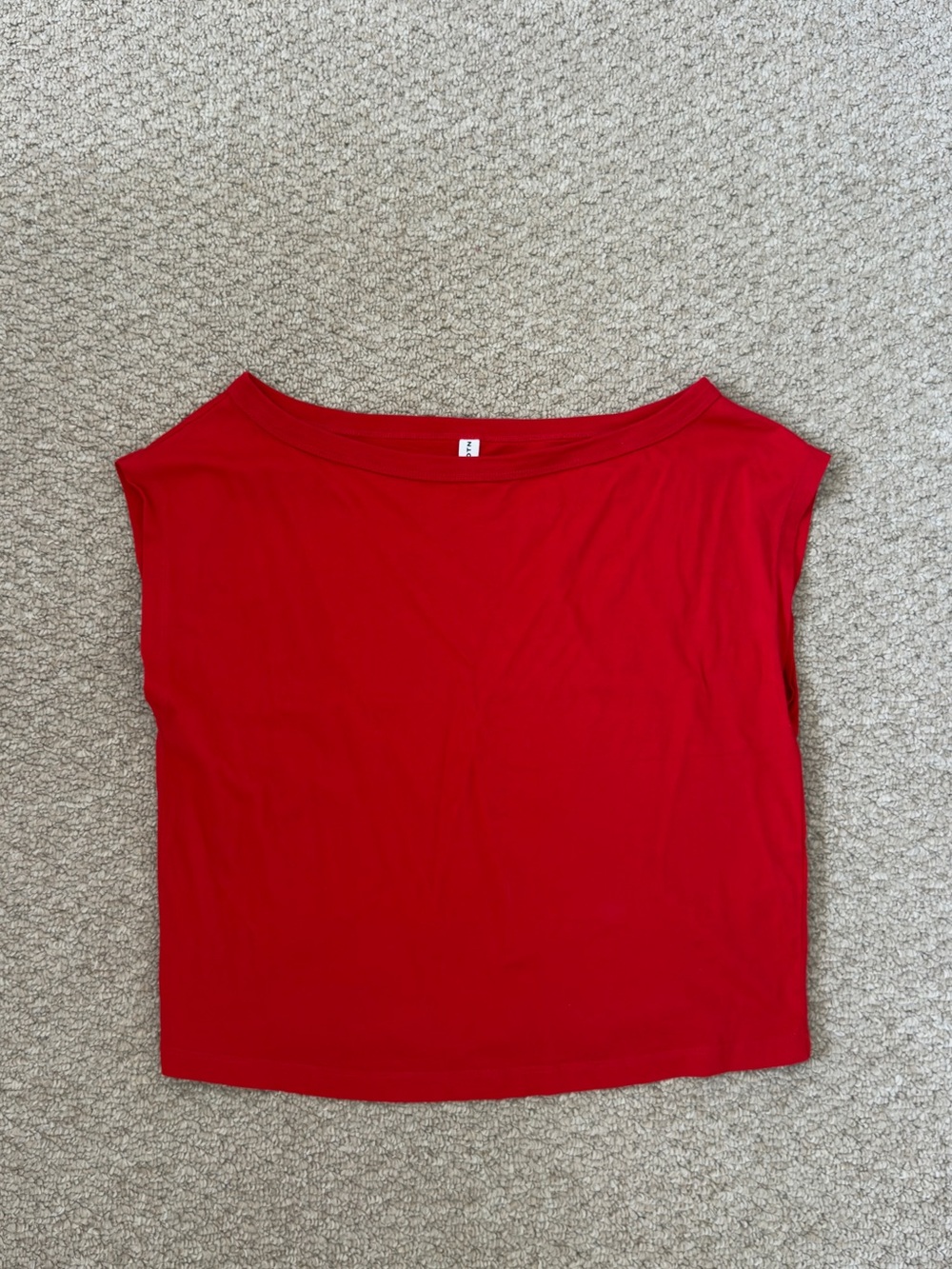 KOTN Red Off Shoulder T-Shirt